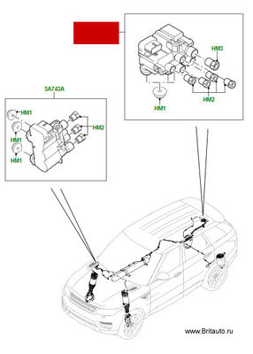 Luft-Suspendierungs-Ventil Range Rovers L405 L494 blockiert Soem LR070246