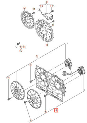 Ventilatoren des Heizkörper-4H0959455AD für Audi A6 A7 2012-2018